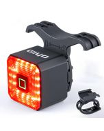 Luz de bicicleta inteligente con doble soporte GIYO, luz trasera, accesorios para bicicleta, señal de parada, lámpara de freno, linterna de seguridad LED