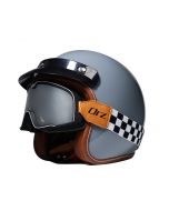 Medio casco de motocicleta Retro ORZ Four Seasons Casco de moto 3/4 de bicicleta certificado