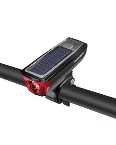 ROCKBROS IPX4 Faros de bicicleta a prueba de agua 2000 MAh USB Carga solar Luz de bicicleta Campana de bicicleta 120 DB