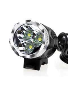 3 * T6 3 modos 3800 lúmenes luz de bicicleta / lámpara de cabeza (paquete de baterías 4 * 18650 incluidas)