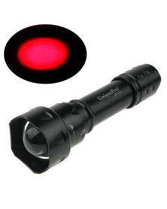Uniquefire Uf-T20 Ajustable Led 1 Modo Zoom Torch Linterna De Color Rojo (1 * 18650, No Incluy)