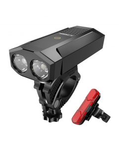 Luz de bicicleta USB recargable para exteriores bicicleta de montaña luz impermeable para bicicletas con accesorios para bicicletas
