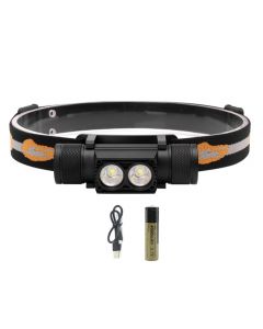 BORUiT D25 Headlamp Max.5000 Lumens Headlight Recargable 18650 Head Linterna para Camping Caza Pesca