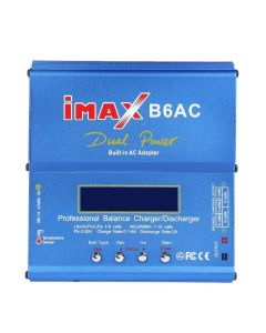 Cargador de equilibrio IMAX B6AC, paquete de batería NiMH/NiCd de 80 W, modelo de cargador de avión, pantalla LCD Digital, fuente de alimentación integrada