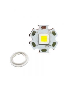 DIY 70.3 Emisor LED de alta densidad 45W 6V Blanco 6500K con MCPCB de cobre DTP de 20 mm (1 pieza)